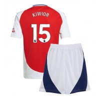 Echipament fotbal Arsenal Jakub Kiwior #15 Tricou Acasa 2024-25 pentru copii maneca scurta (+ Pantaloni scurti)